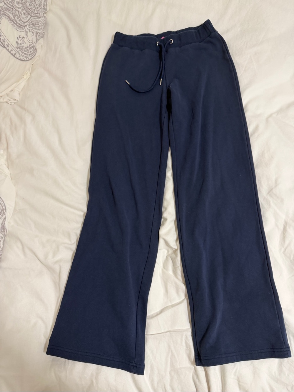 Edikted Navy Wide-Leg Drawstring Pants